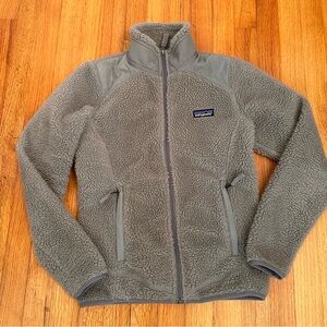 Patagonia Women’s Small Retro-X Deep Pile Fleece Jacket Grey Full Zip Size XS